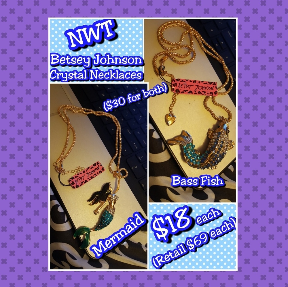 Betsey Johnson Underwater Crystal Necklaces